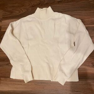 & other stories cream mock neck sweater